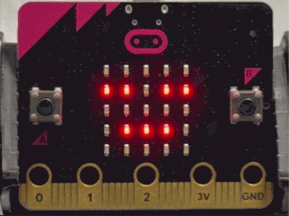 マイクロビットで水分ほきゅうアラームくんのプログラムを実行している動画