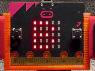 micro:bit でまいすうチェッカーを動かす様子