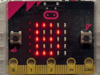 micro:bit でジャンプけいそくツールを動かす様子